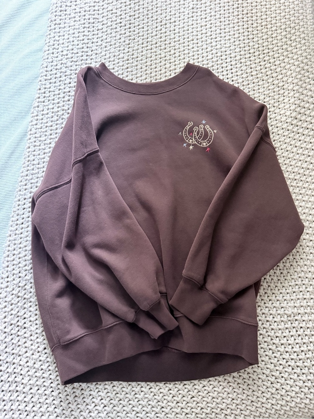 Abercrombie & Fitch Crewneck Sweatshirt with Embroidered Horseshoe